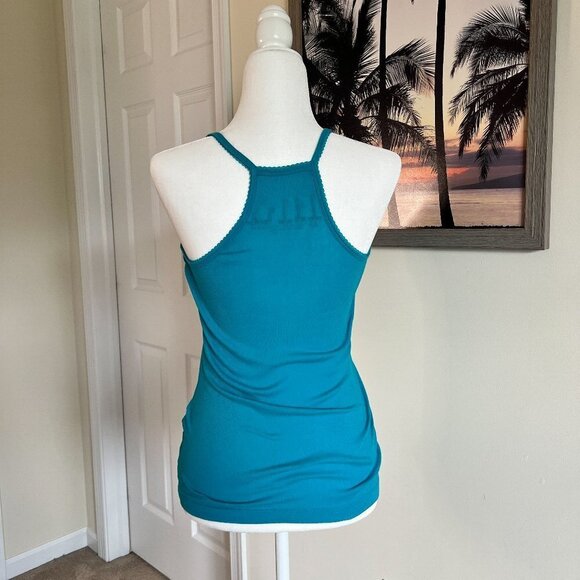Lilu Graphic Tank | Teal | Racer Back | Size Medium | Cotton/Polyester | Y2K - Picture 2 of 7